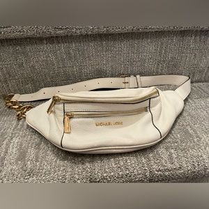Michael Michael Kors White Belt Bag
